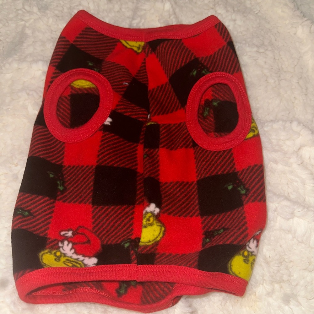 Grinch Buffalo Plaid Dog Sweater